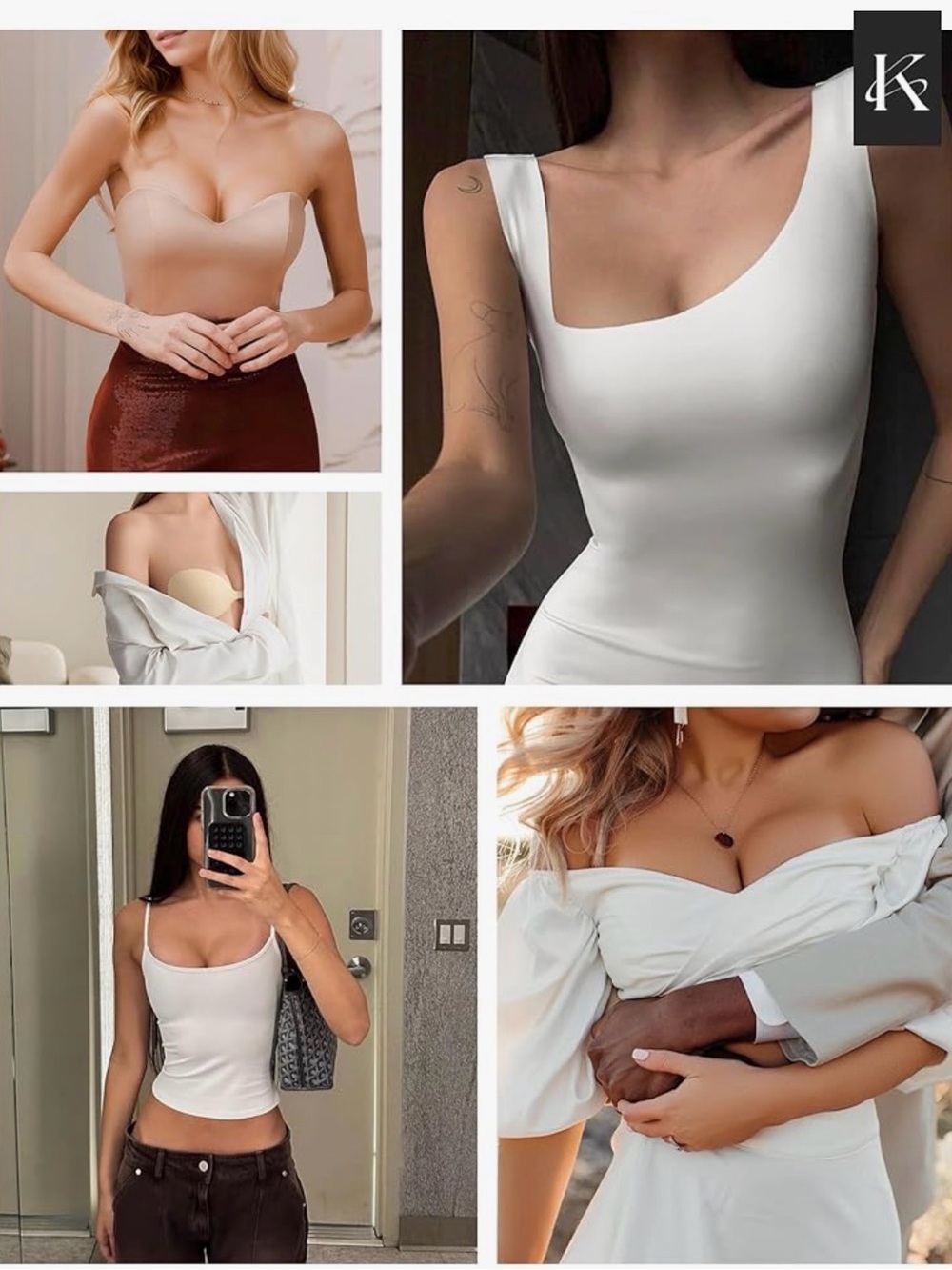 KAWERI Adhesive Sticky Bra | NWB Strapless Backless Push-Up